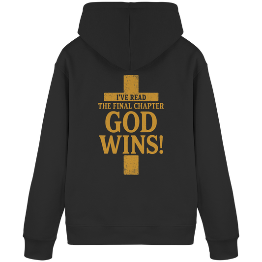 GOD WINS – Das Ende steht fest | Christliche Kleidung & Geschenke im Kreuz-Design - Organic Basic Hoodie
