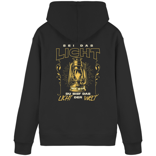 Sei das Licht – Du bist das Licht der Welt | Christliche Kleidung - Organic Basic Hoodie