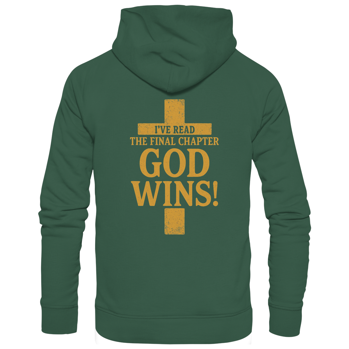 GOD WINS – Das Ende steht fest | Christliche Kleidung & Geschenke im Kreuz-Design - Organic Basic Hoodie