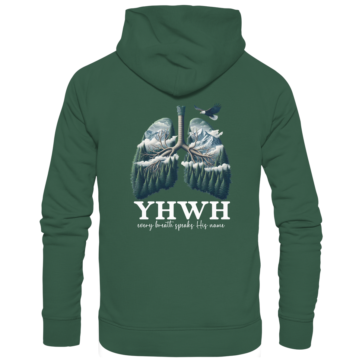 YHWH – Every Breath Speaks His Name | Atem des Lebens | Christliches Design - Organic Basic Hoodie - GfoitMa