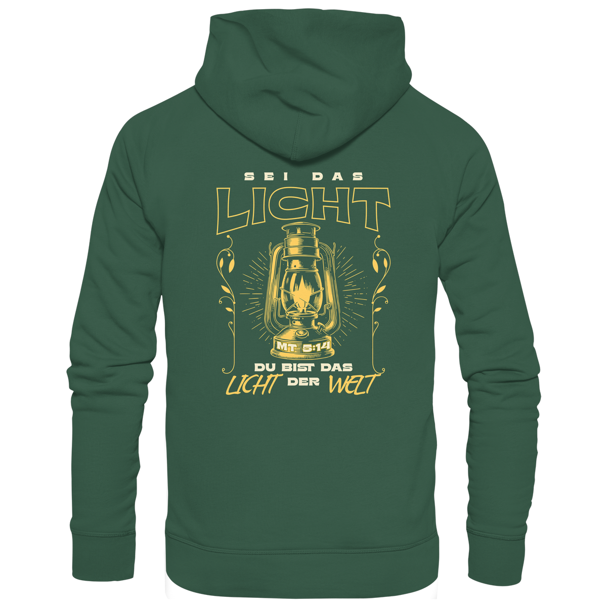 Sei das Licht – Du bist das Licht der Welt | Christliche Kleidung - Organic Basic Hoodie