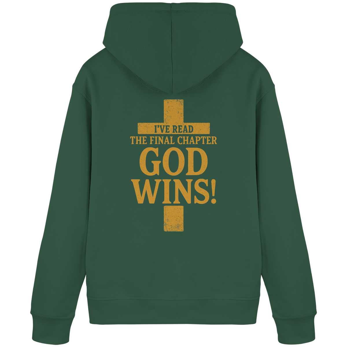 GOD WINS – Das Ende steht fest | Christliche Kleidung & Geschenke im Kreuz-Design - Organic Basic Hoodie