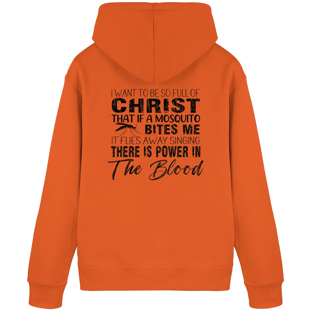 I Want to Be So Full of Christ – Mosquito | Christian Statement Print - Organic Basic Hoodie
