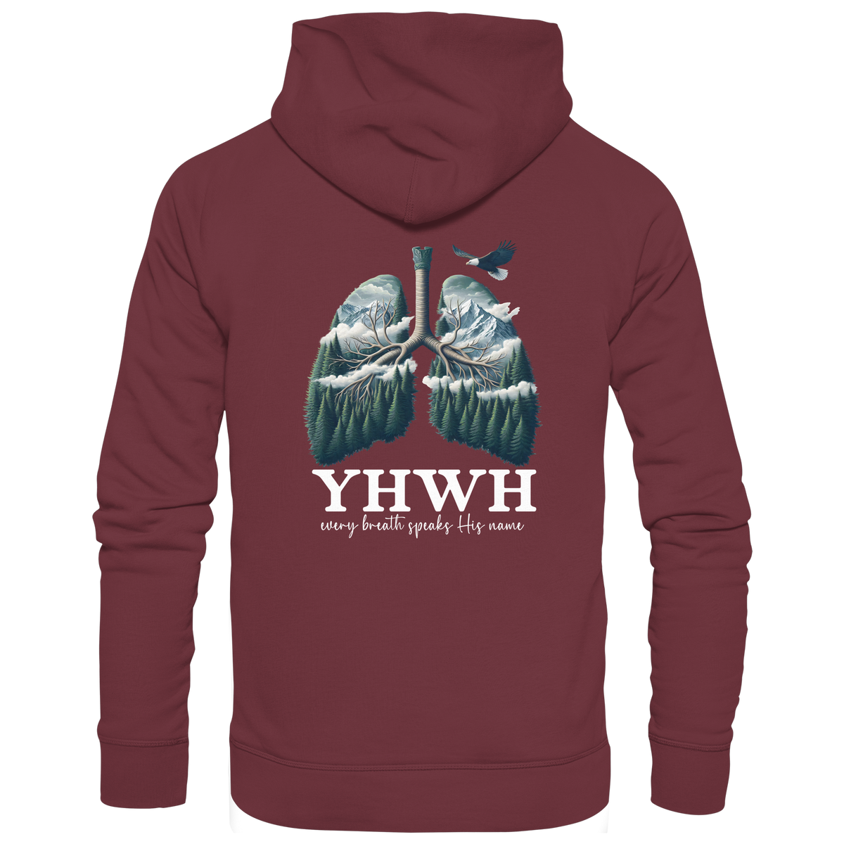 YHWH – Every Breath Speaks His Name | Atem des Lebens | Christliches Design - Organic Basic Hoodie - GfoitMa