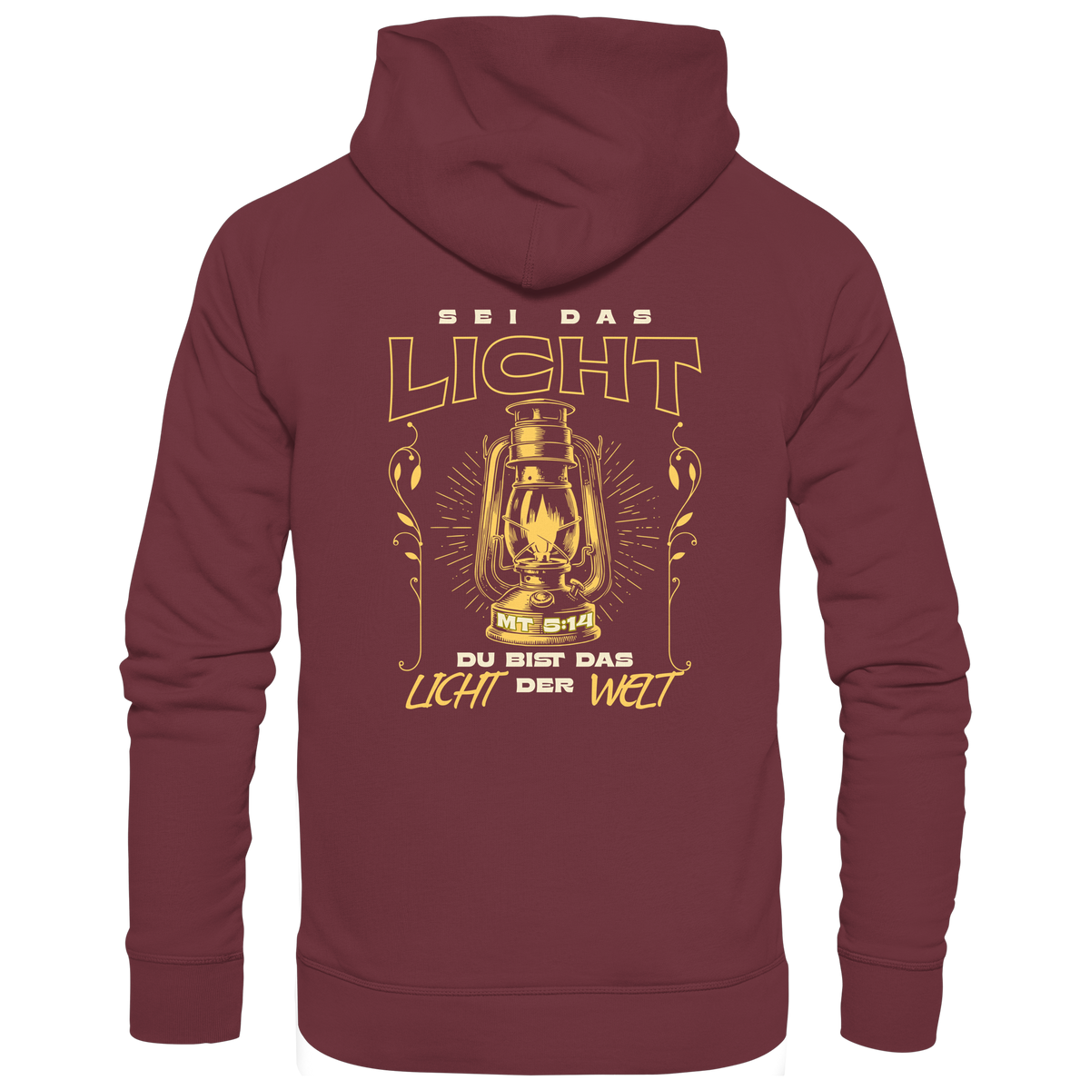 Sei das Licht – Du bist das Licht der Welt | Christliche Kleidung - Organic Basic Hoodie