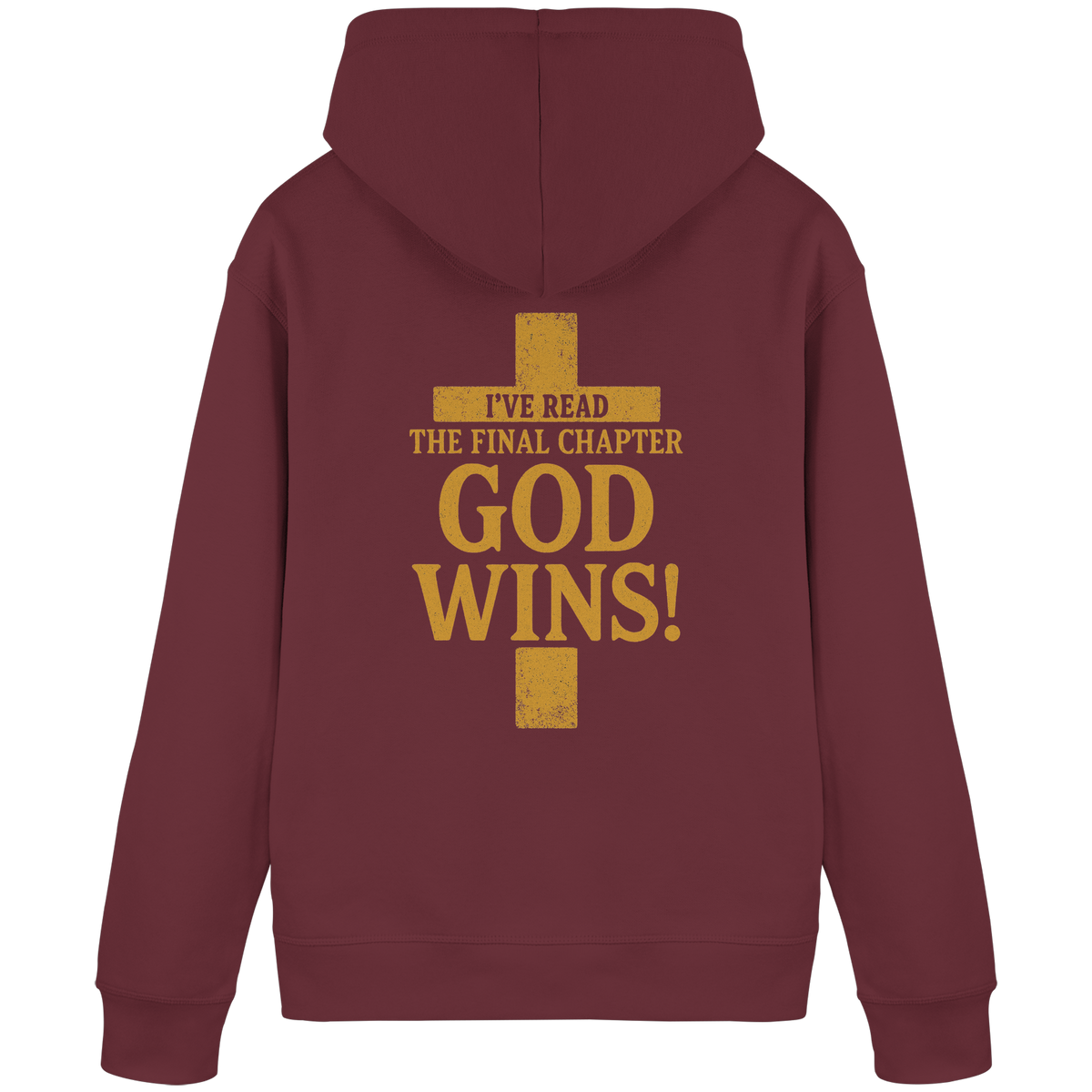 GOD WINS – Das Ende steht fest | Christliche Kleidung & Geschenke im Kreuz-Design - Organic Basic Hoodie
