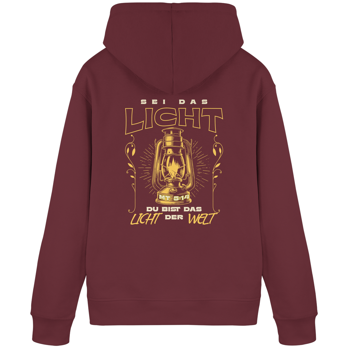 Sei das Licht – Du bist das Licht der Welt | Christliche Kleidung - Organic Basic Hoodie