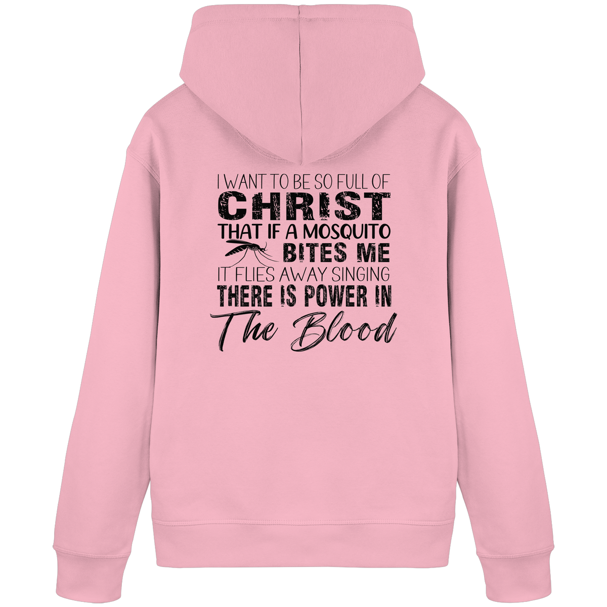 I Want to Be So Full of Christ – Mosquito | Christian Statement Print - Organic Basic Hoodie