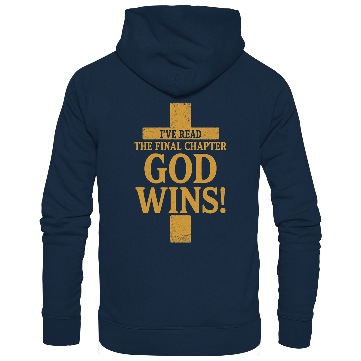 GOD WINS – Das Ende steht fest | Christliche Kleidung & Geschenke im Kreuz-Design - Organic Basic Hoodie