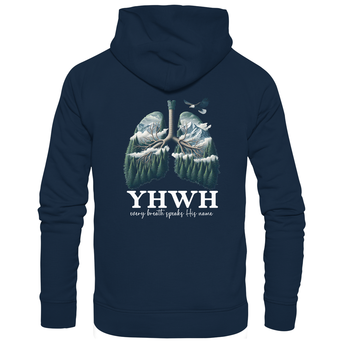 YHWH – Every Breath Speaks His Name | Atem des Lebens | Christliches Design - Organic Basic Hoodie - GfoitMa