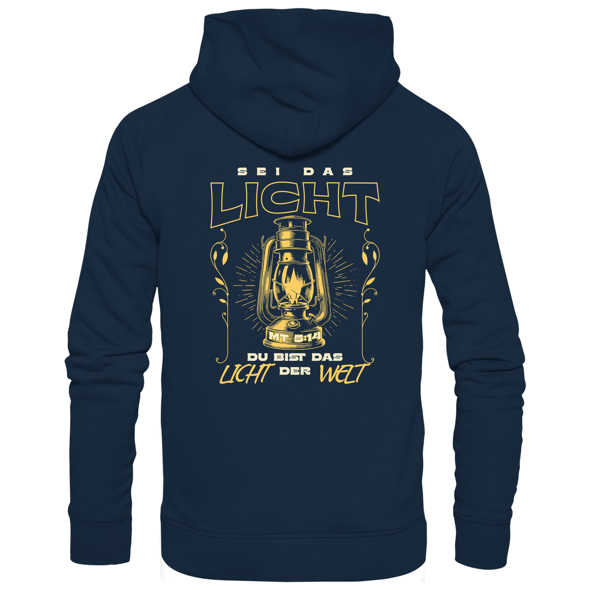 Sei das Licht – Du bist das Licht der Welt | Christliche Kleidung - Organic Basic Hoodie