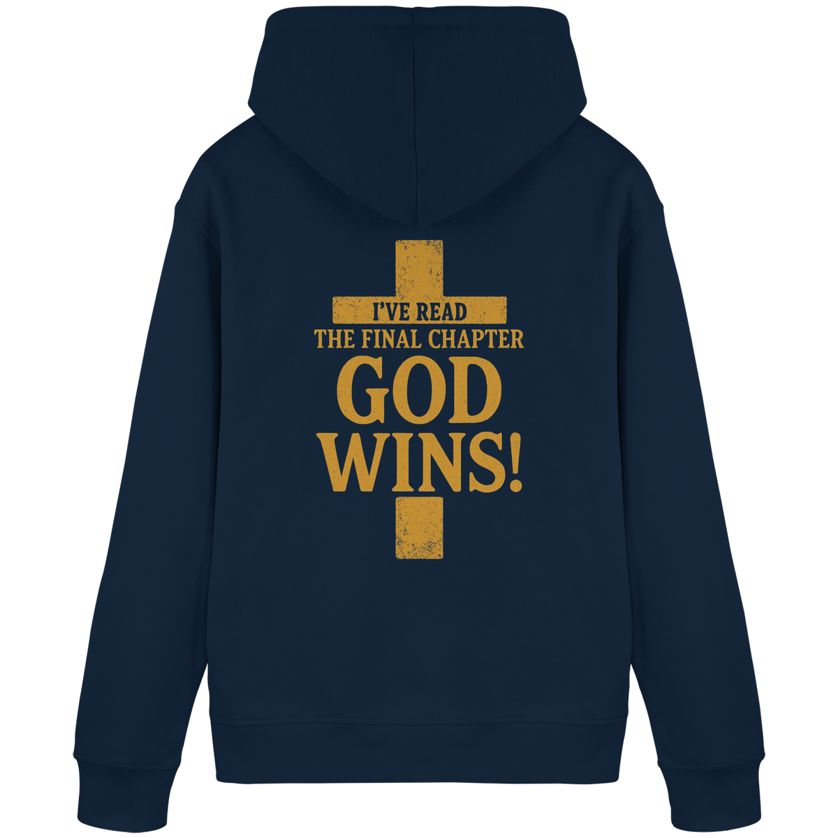 GOD WINS – Das Ende steht fest | Christliche Kleidung & Geschenke im Kreuz-Design - Organic Basic Hoodie