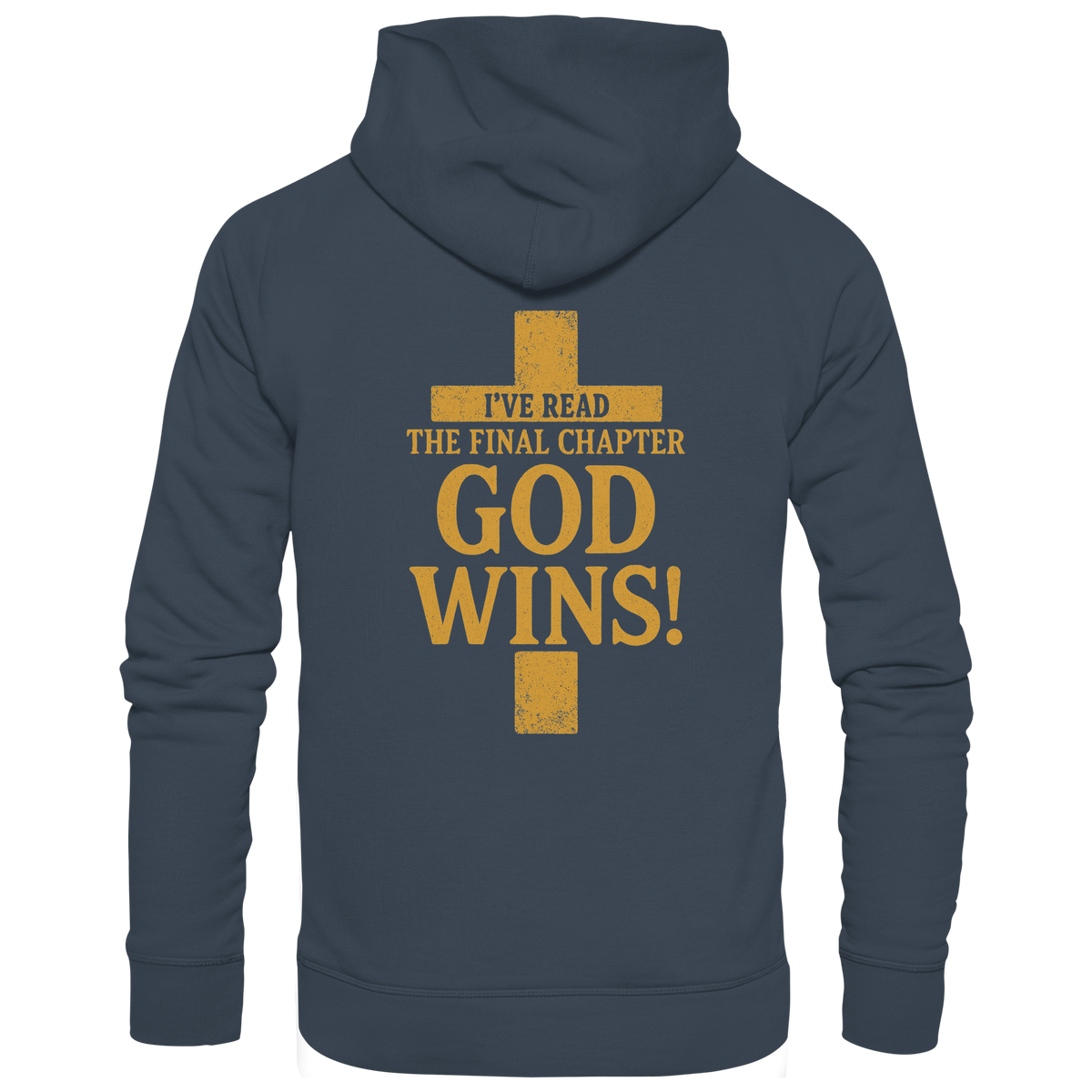 GOD WINS – Das Ende steht fest | Christliche Kleidung & Geschenke im Kreuz-Design - Organic Basic Hoodie
