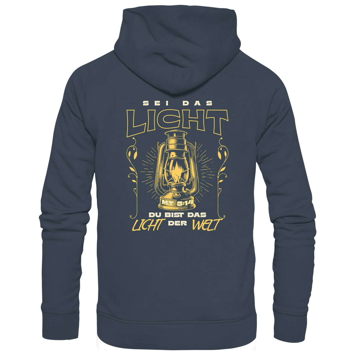 Sei das Licht – Du bist das Licht der Welt | Christliche Kleidung - Organic Basic Hoodie