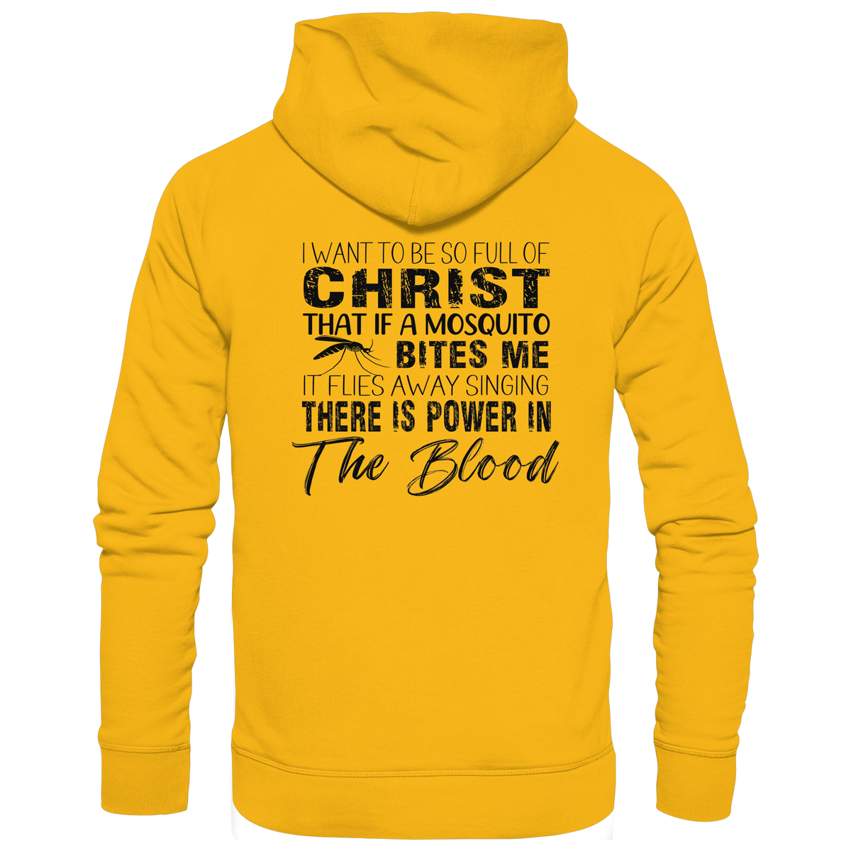 I Want to Be So Full of Christ – Mosquito | Christian Statement Print - Organic Basic Hoodie