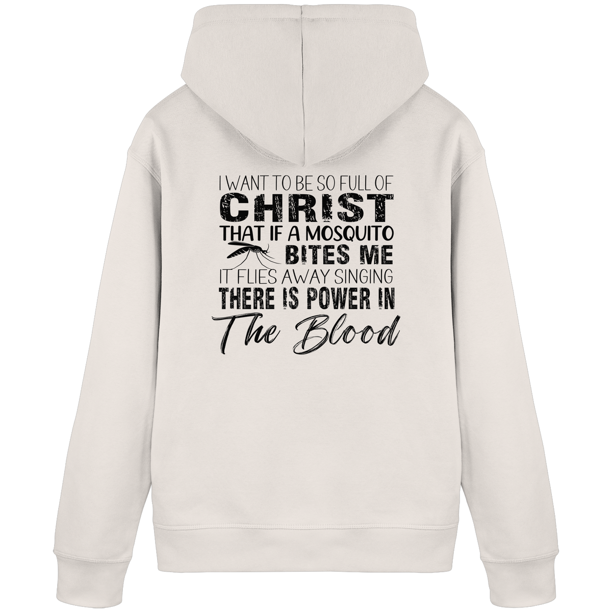 I Want to Be So Full of Christ – Mosquito | Christian Statement Print - Organic Basic Hoodie