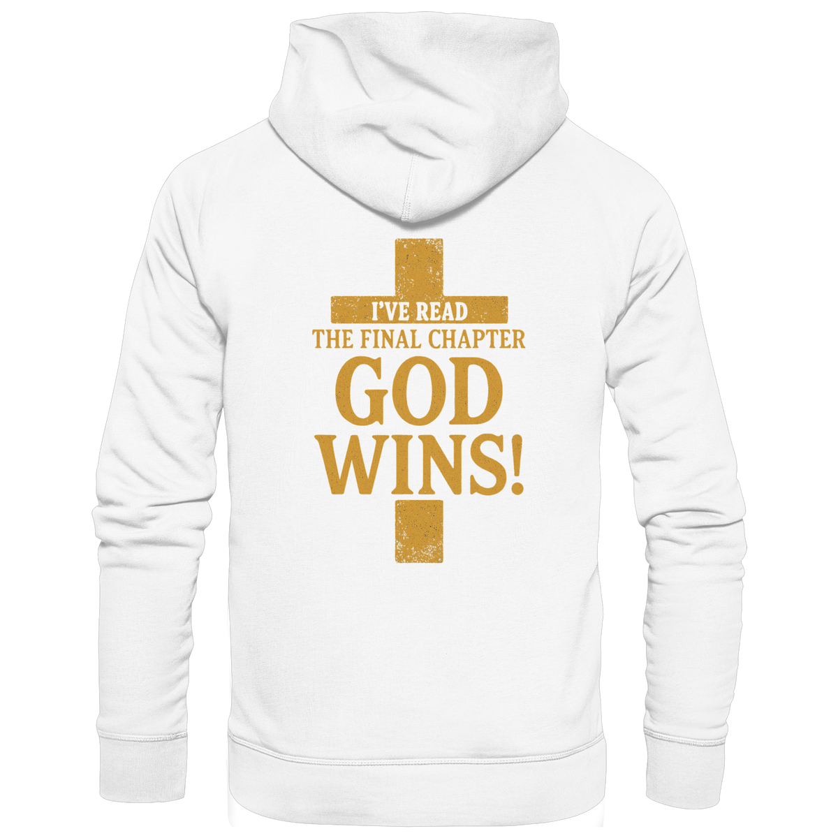 GOD WINS – Das Ende steht fest | Christliche Kleidung & Geschenke im Kreuz-Design - Organic Basic Hoodie