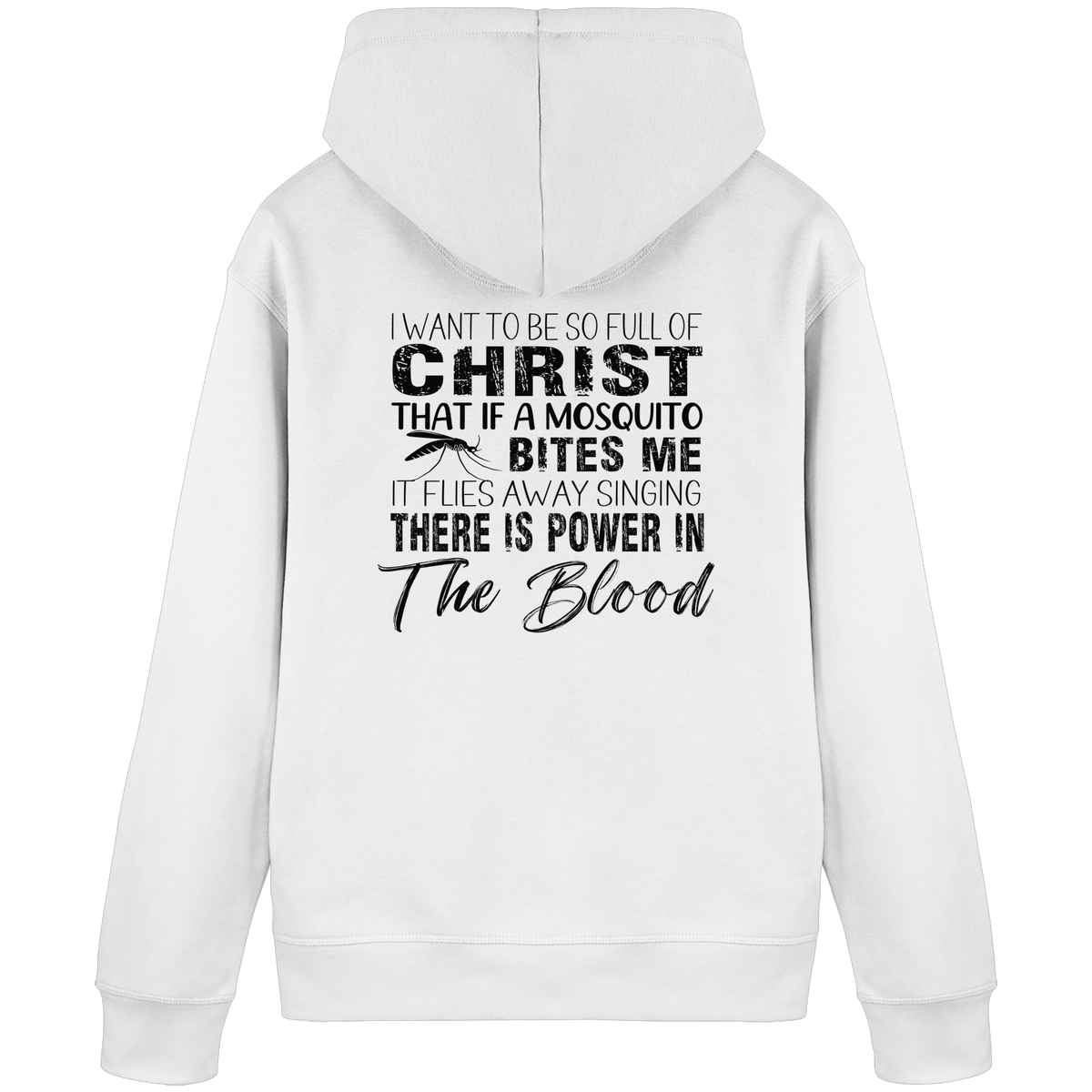 I Want to Be So Full of Christ – Mosquito | Christian Statement Print - Organic Basic Hoodie