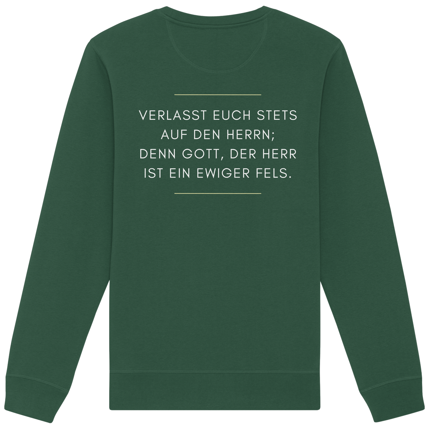 Jesaja 26,4 – Der Herr ist ein ewiger Fels | Christliches Bibelvers Design - Organic Basic Unisex Sweatshirt