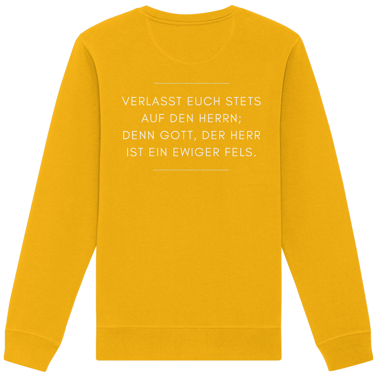 Jesaja 26,4 – Der Herr ist ein ewiger Fels | Christliches Bibelvers Design - Organic Basic Unisex Sweatshirt