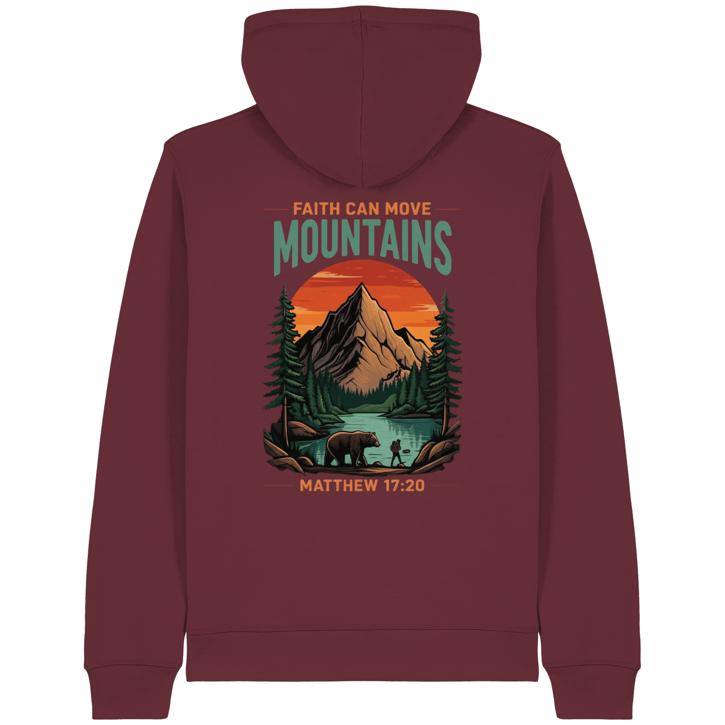 Faith Can Move Mountains | Christliches Design inspiriert von Matthäus 17,20 - Organic Lightweight Zipper