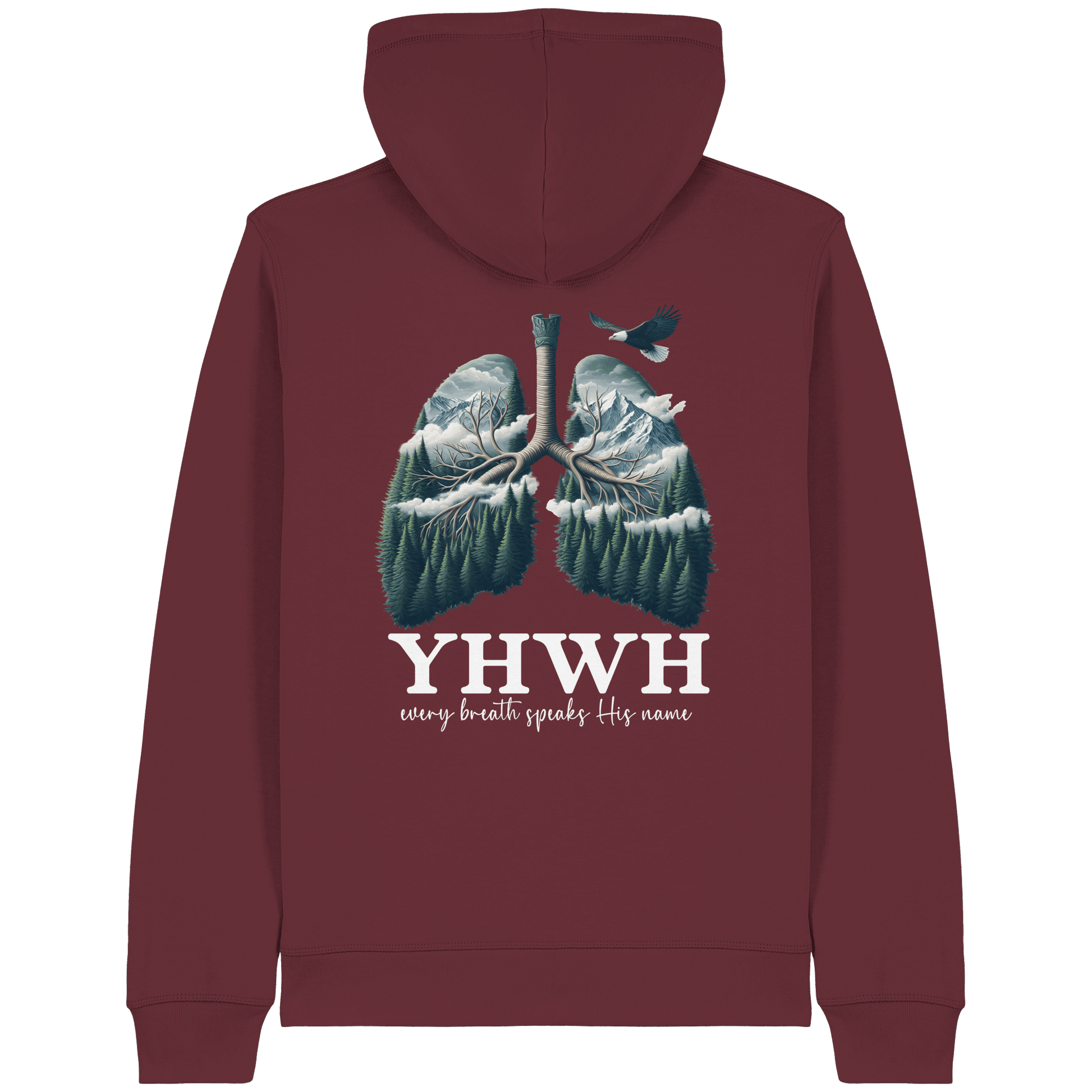 YHWH – Every Breath Speaks His Name | Atem des Lebens | Christliches Design - Organic Lightweight Zipper