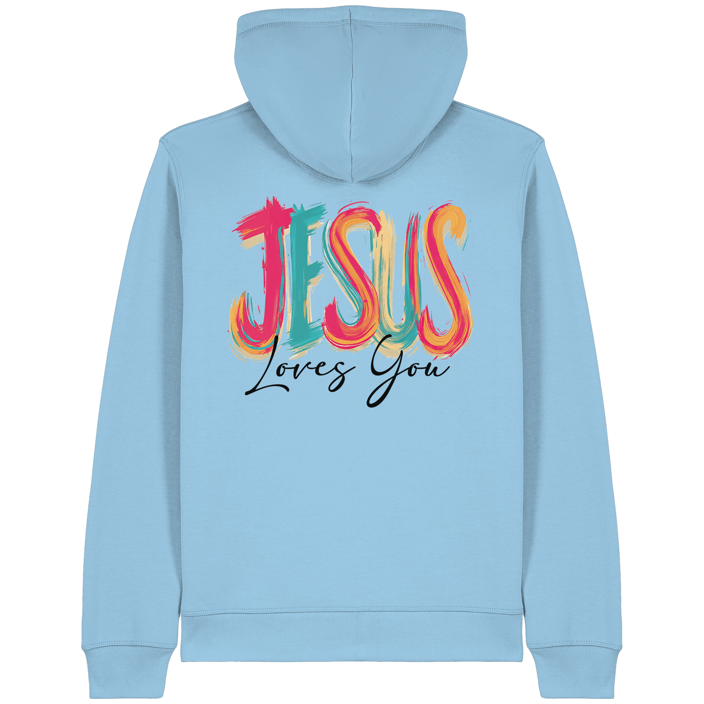 Jesus Loves You – Buntes Design voller Hoffnung und Liebe | Christliches Design - Organic Lightweight Zipper