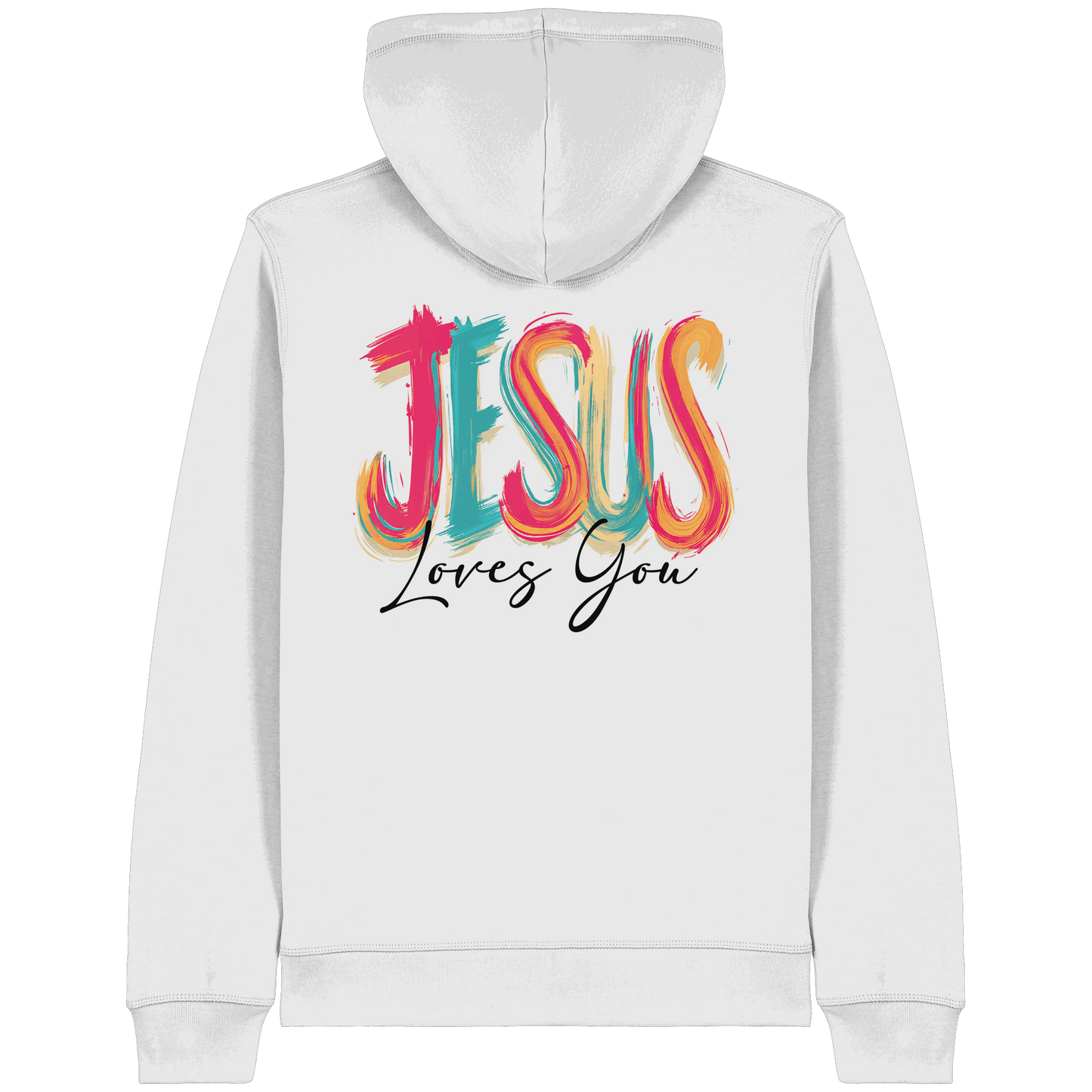 Jesus Loves You – Buntes Design voller Hoffnung und Liebe | Christliches Design - Organic Lightweight Zipper