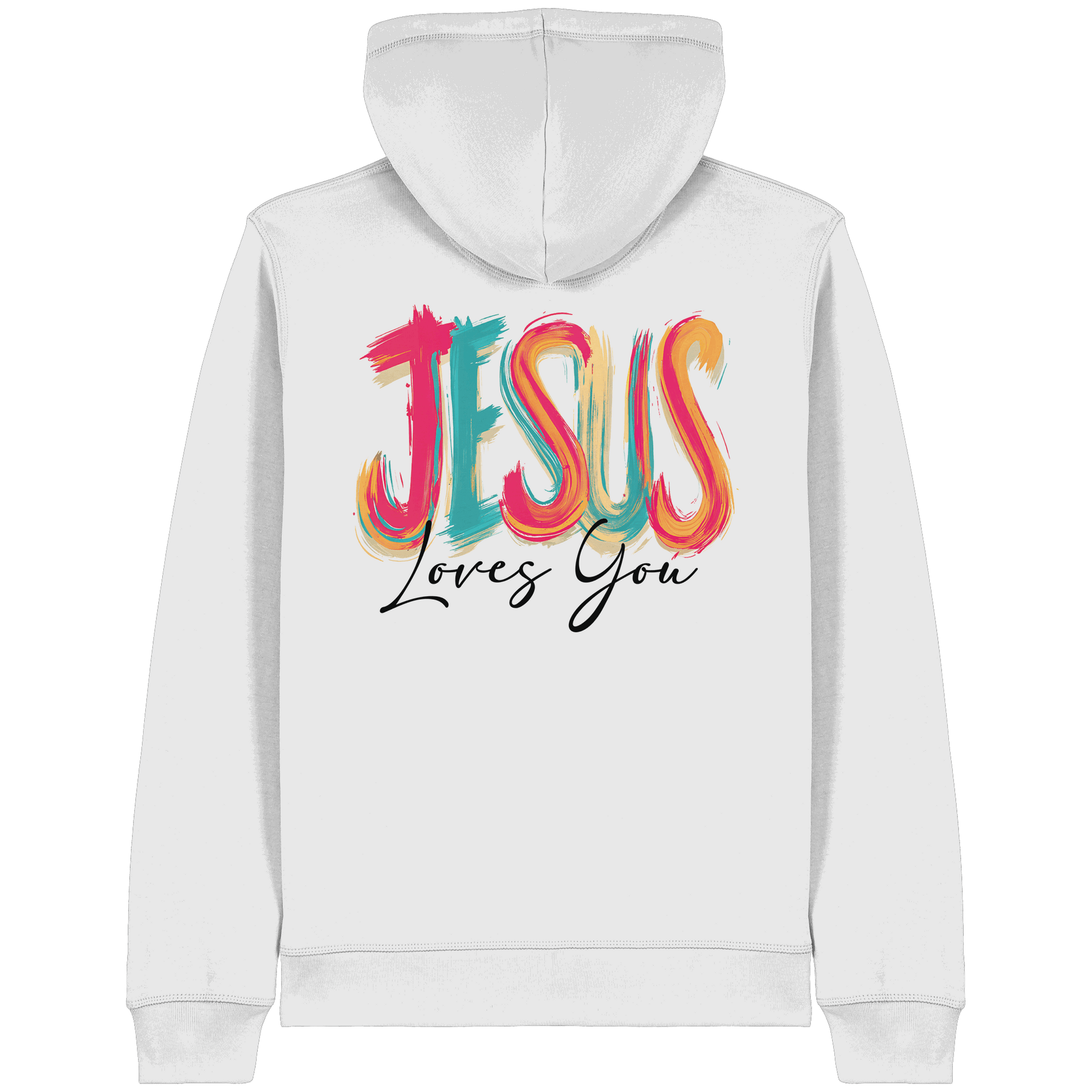 Jesus Loves You – Buntes Design voller Hoffnung und Liebe | Christliches Design - Organic Lightweight Zipper