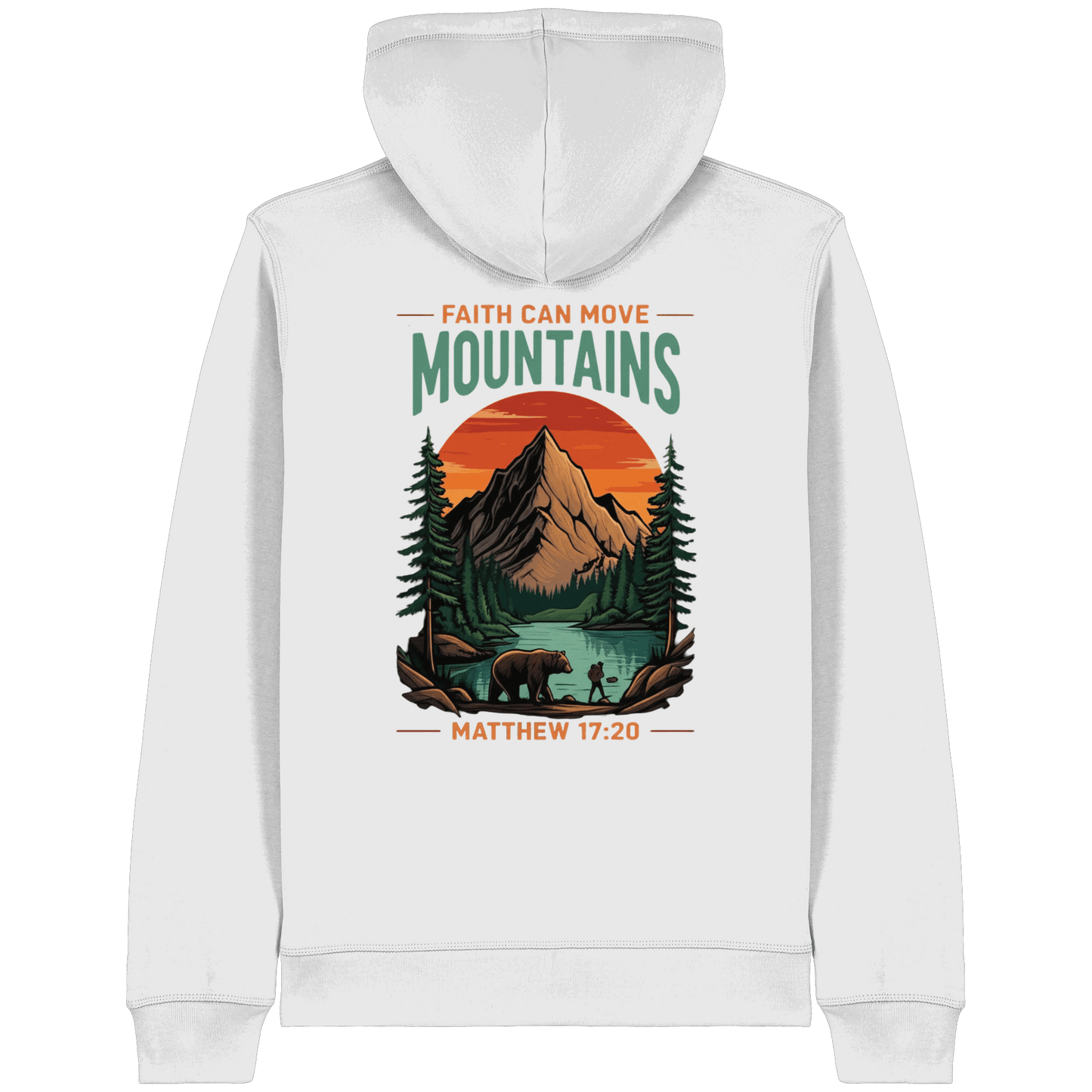 Faith Can Move Mountains | Christliches Design inspiriert von Matthäus 17,20 - Organic Lightweight Zipper