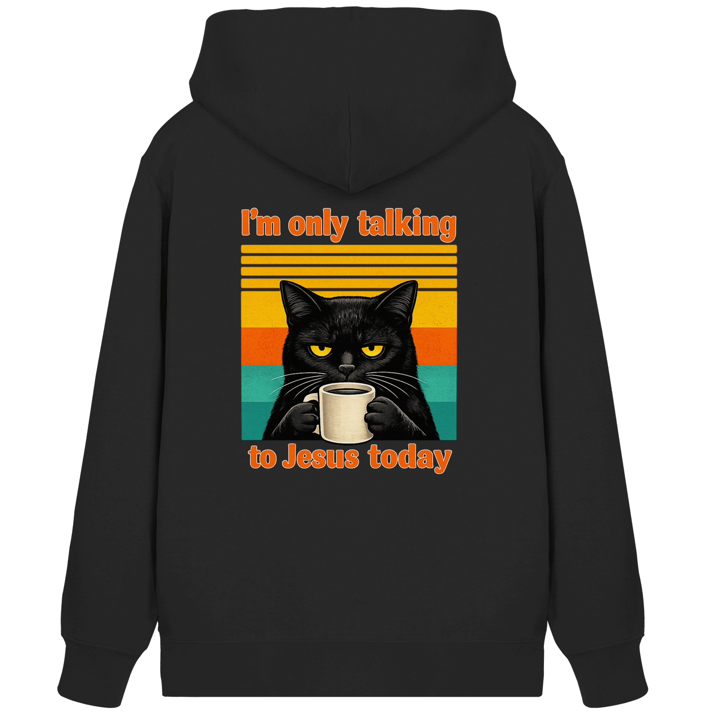 I’m Only Talking to Jesus Today – Grumpy Cat Coffee | Christliches Fun Design - Organic Zipper