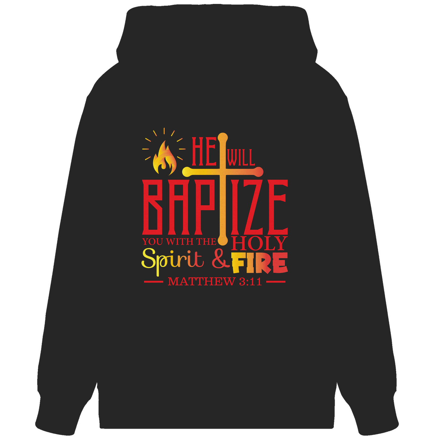 Getauft mit Geist und Feuer – Matthäus 3,11 | Christliches Design - Organic Zipper