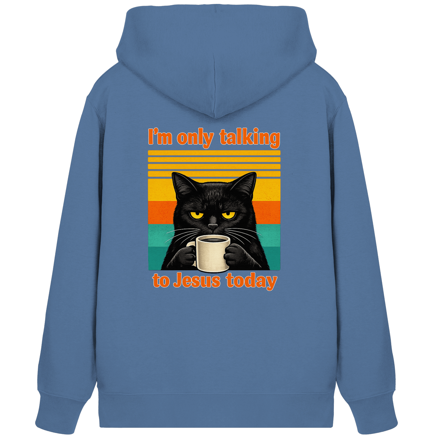 I’m Only Talking to Jesus Today – Grumpy Cat Coffee | Christliches Fun Design - Organic Zipper