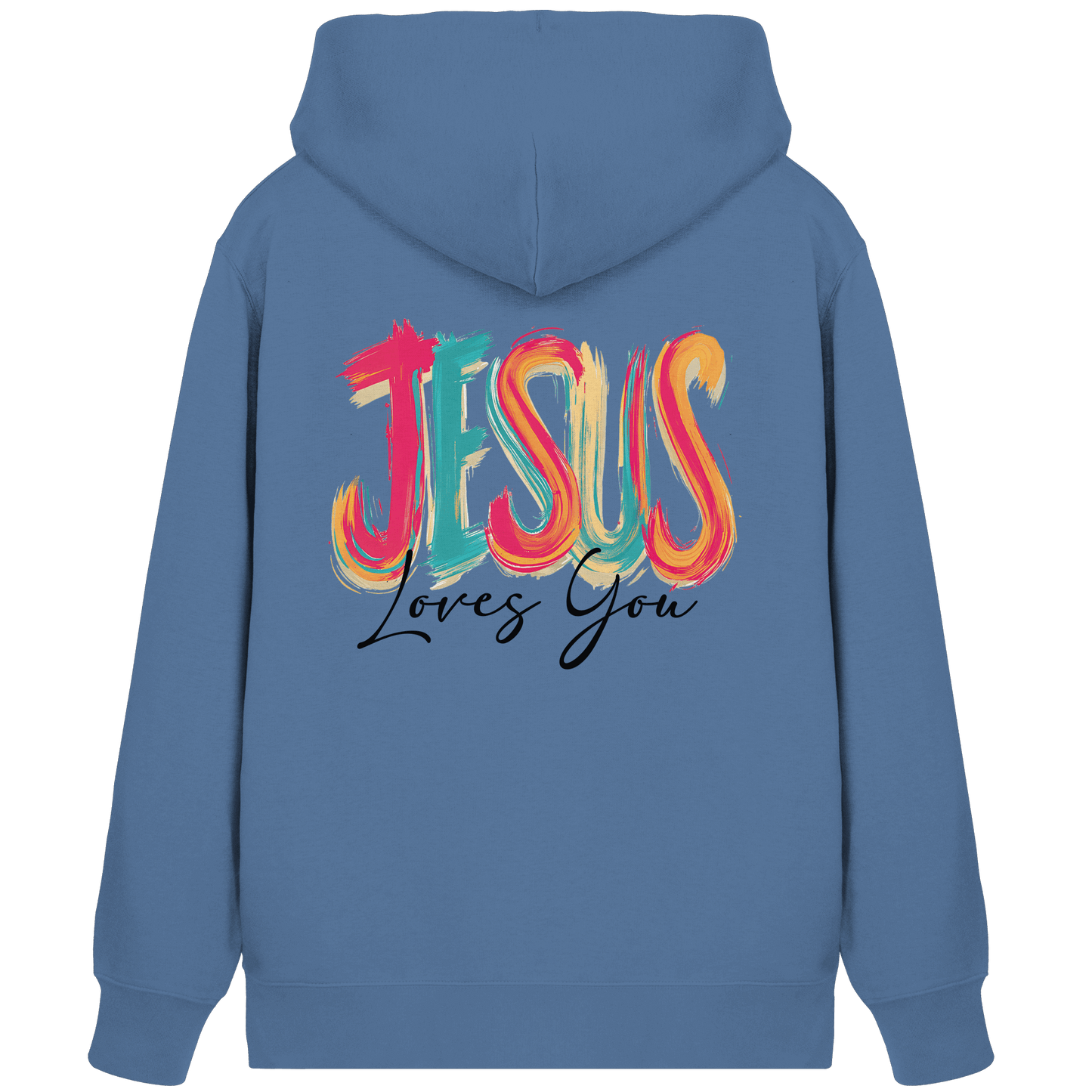 Jesus Loves You – Buntes Design voller Hoffnung und Liebe | Christliches Design - Organic Zipper