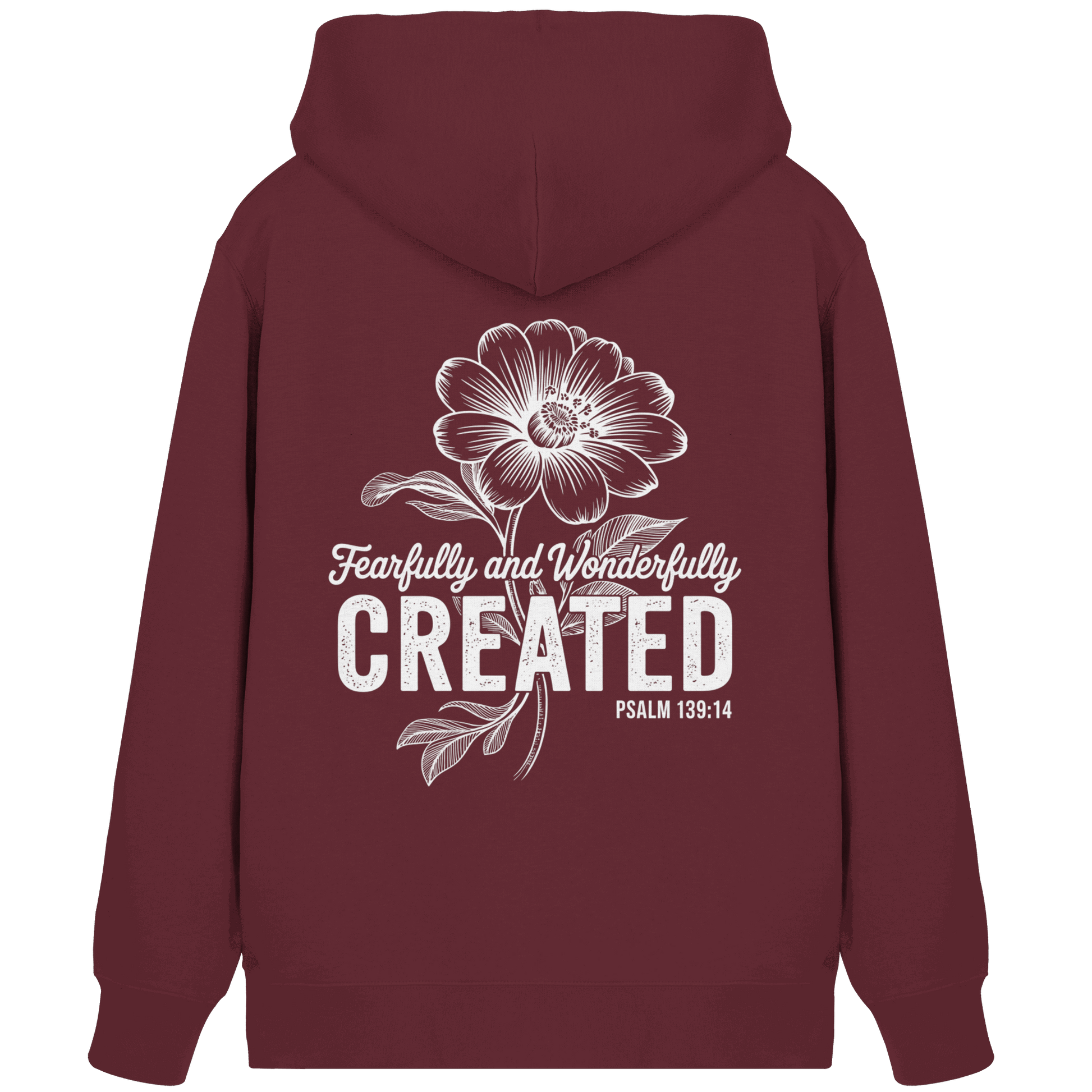 Fearfully and Wonderfully Created – Floral Grace Design - Organic Zipper