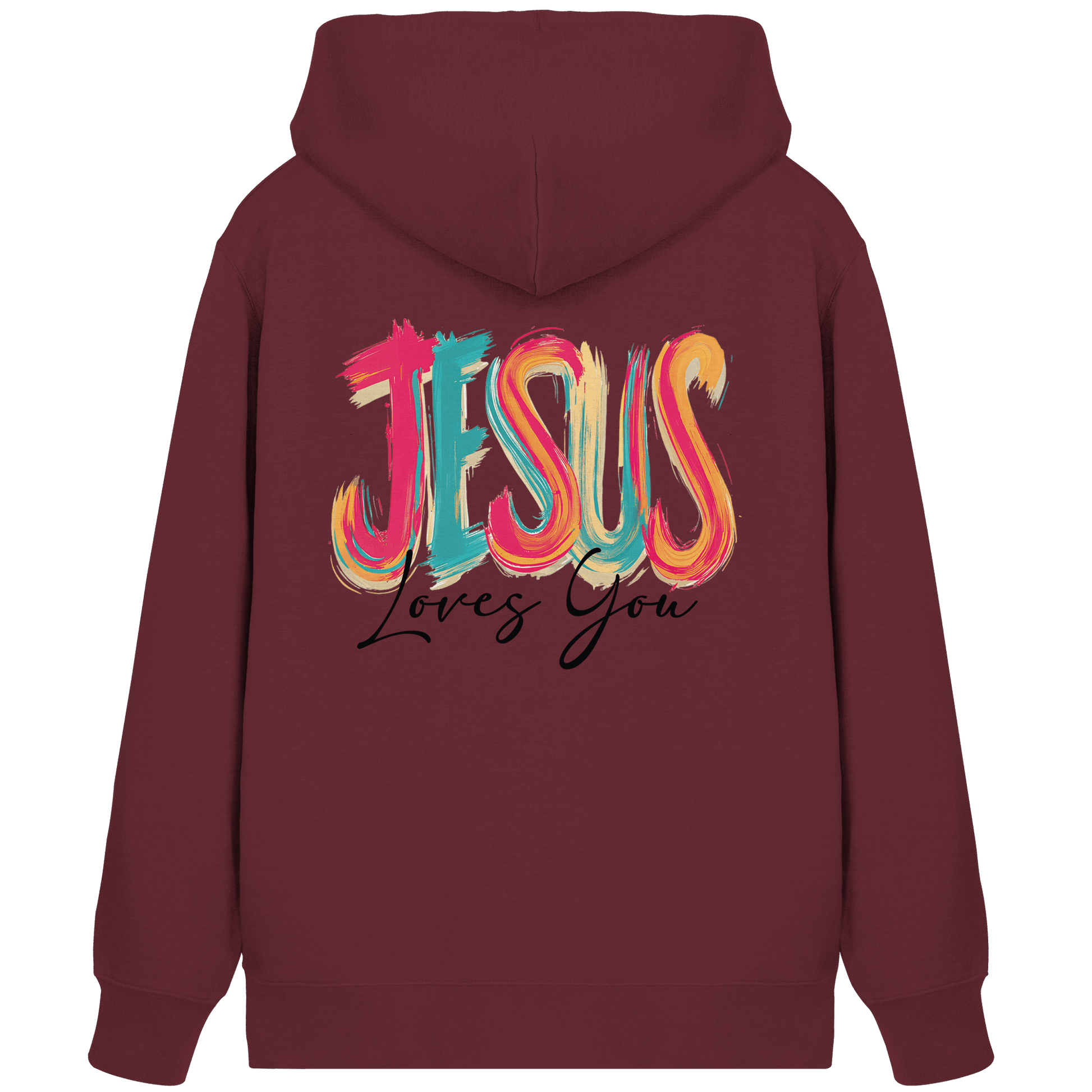 Jesus Loves You – Buntes Design voller Hoffnung und Liebe | Christliches Design - Organic Zipper