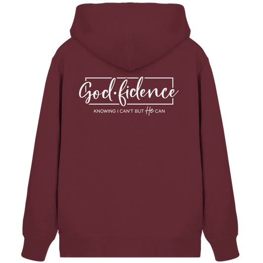 God.fidence – Knowing I can’t but He can | Christliche Kleidung  - Organic Zipper