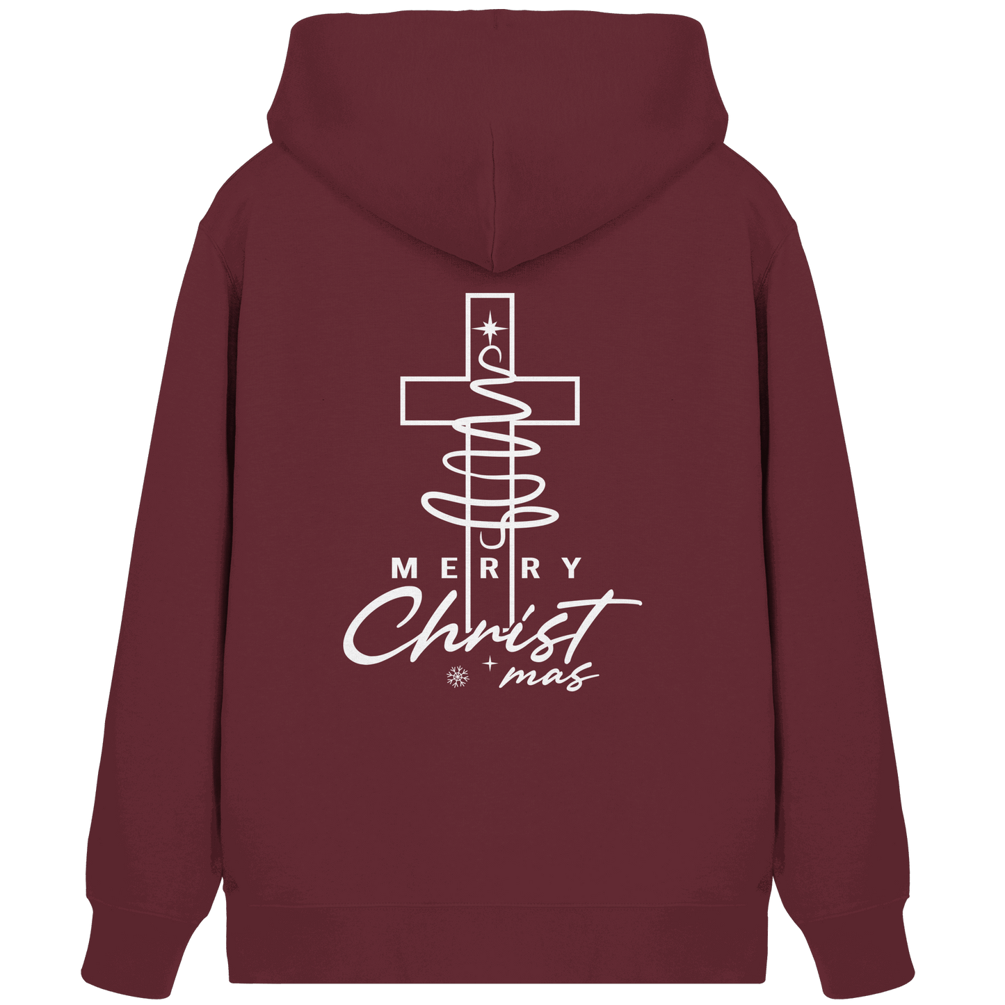 Kreuz und Christbaum – Merry Christ*mas Design - Organic Zipper