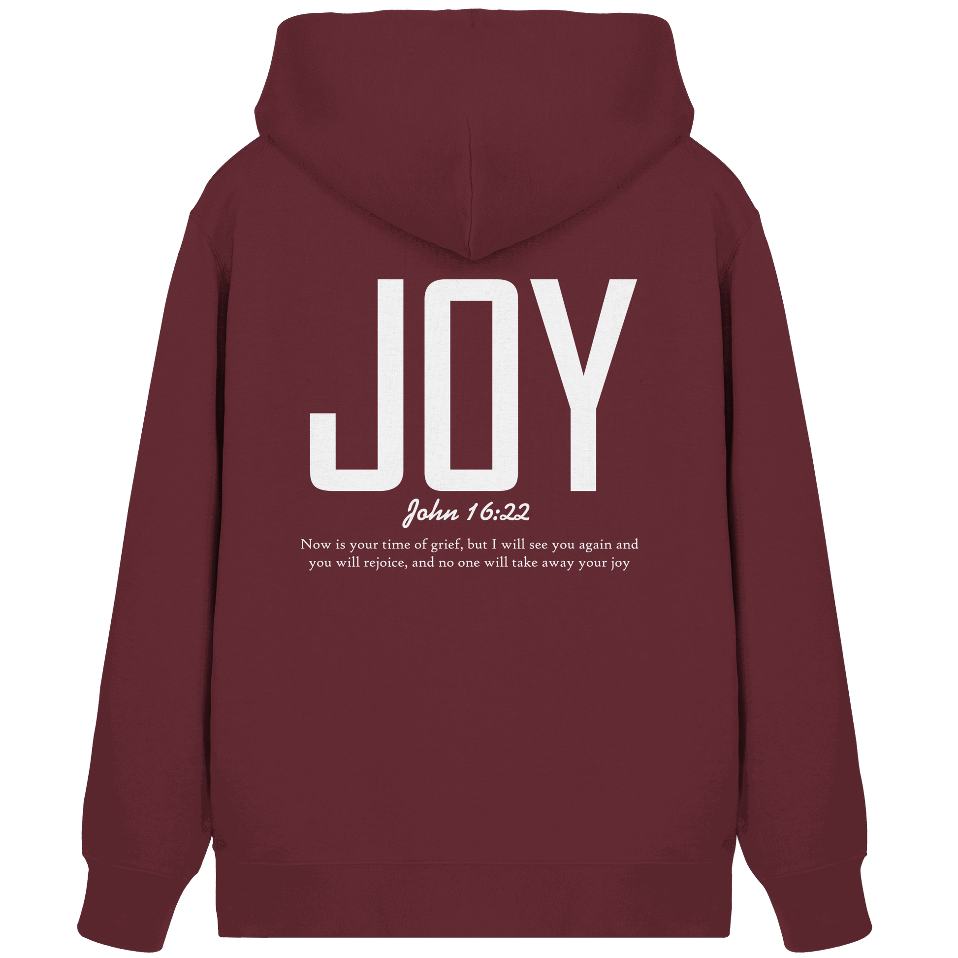 JOY – John 16:22 | Christliches Design mit Bibelvers - Organic Zipper