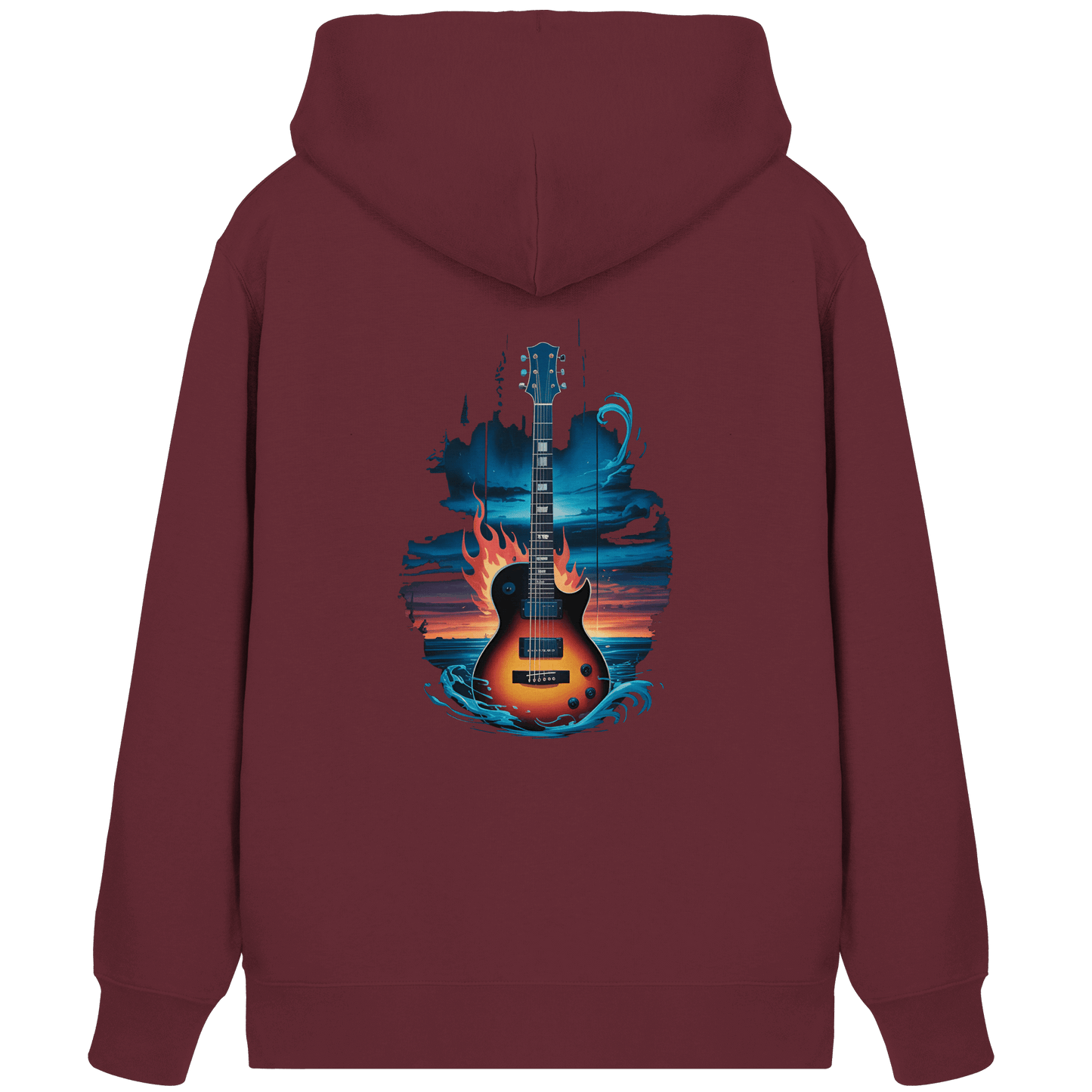 Fire & Water Guitar – Künstlerisches Gitarren Design für Musiker & Worshipper - Organic Zipper