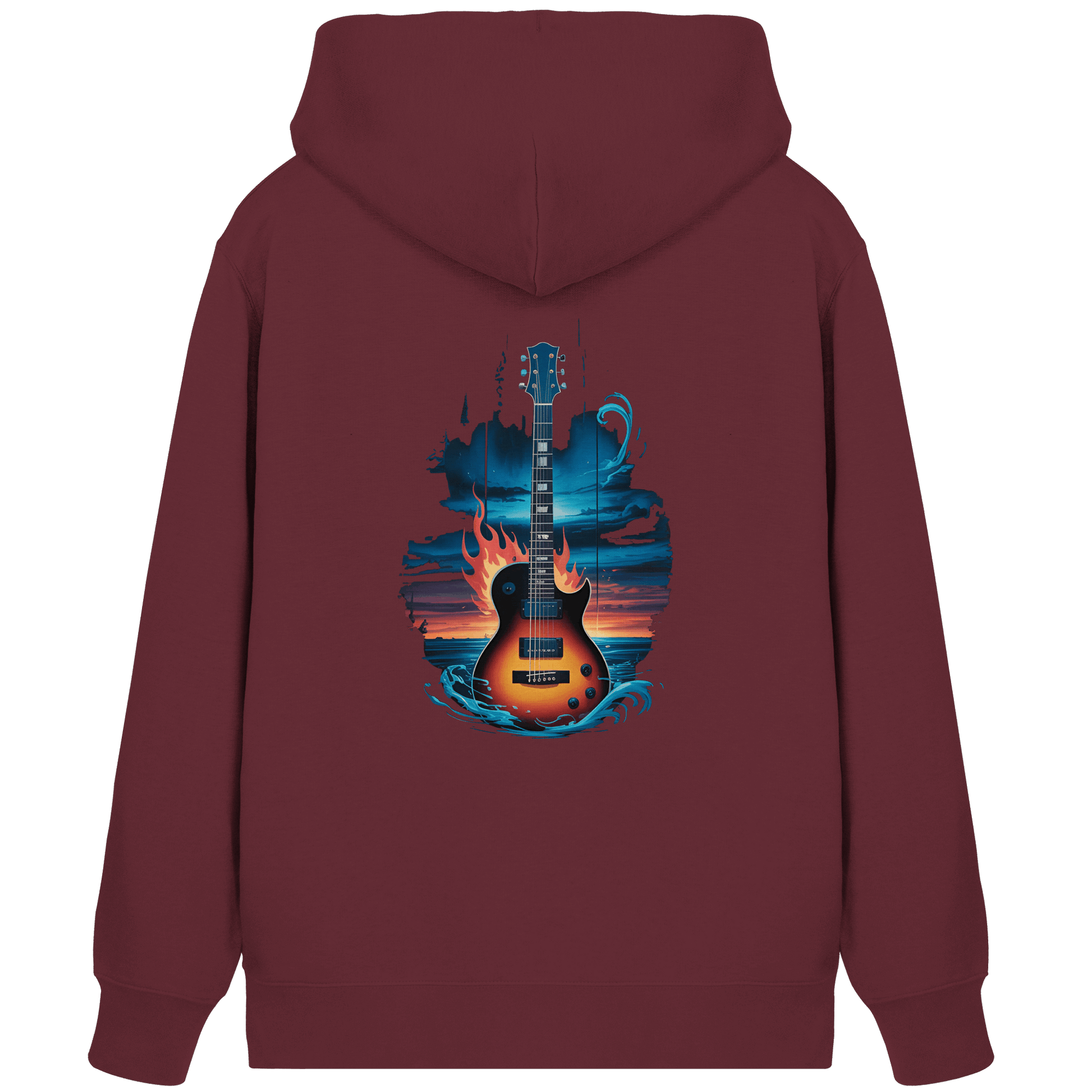 Fire & Water Guitar – Künstlerisches Gitarren Design für Musiker & Worshipper - Organic Zipper