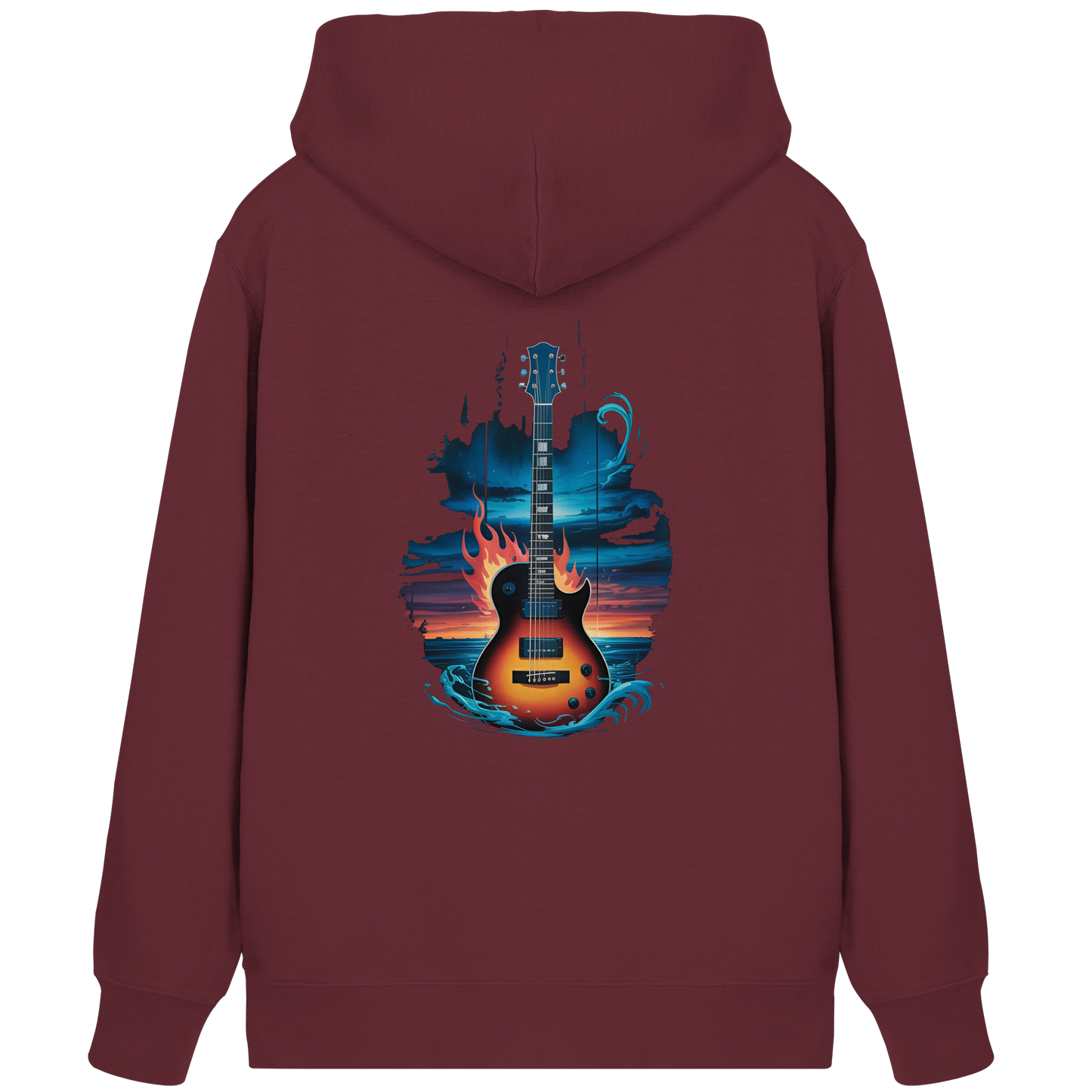 Fire & Water Guitar – Künstlerisches Gitarren Design für Musiker & Worshipper - Organic Zipper