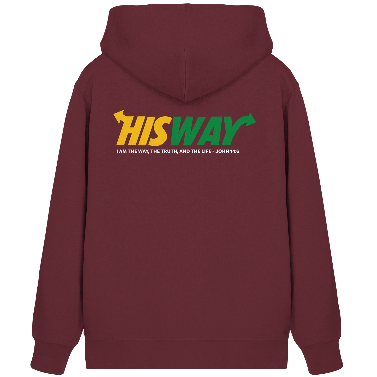 His Way – John 14:6 | Christliches Statement Design mit Johannes 14,6 - Organic Zipper