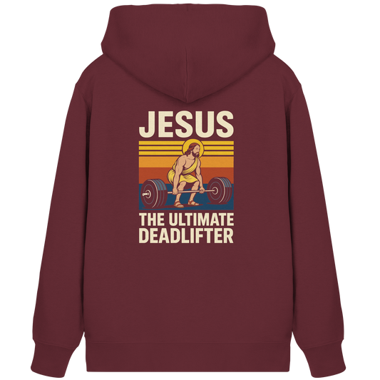 Jesus Deadlifter – Jesus the Ultimate Deadlifter | Christliches Fitness Design - Organic Zipper