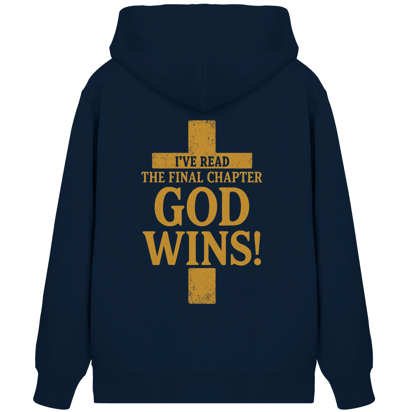 GOD WINS – Das Ende steht fest | Christliche Kleidung & Geschenke im Kreuz-Design - Organic Zipper