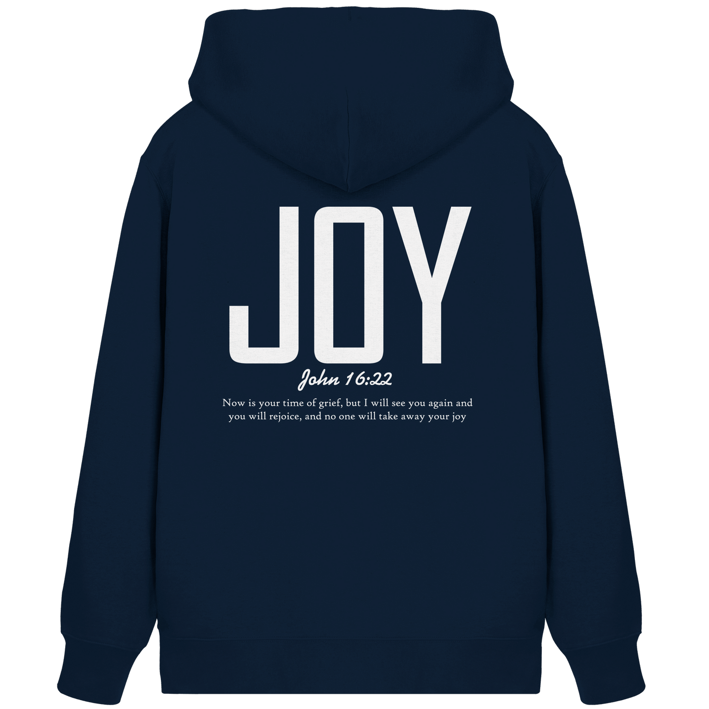 JOY – John 16:22 | Christliches Design mit Bibelvers - Organic Zipper