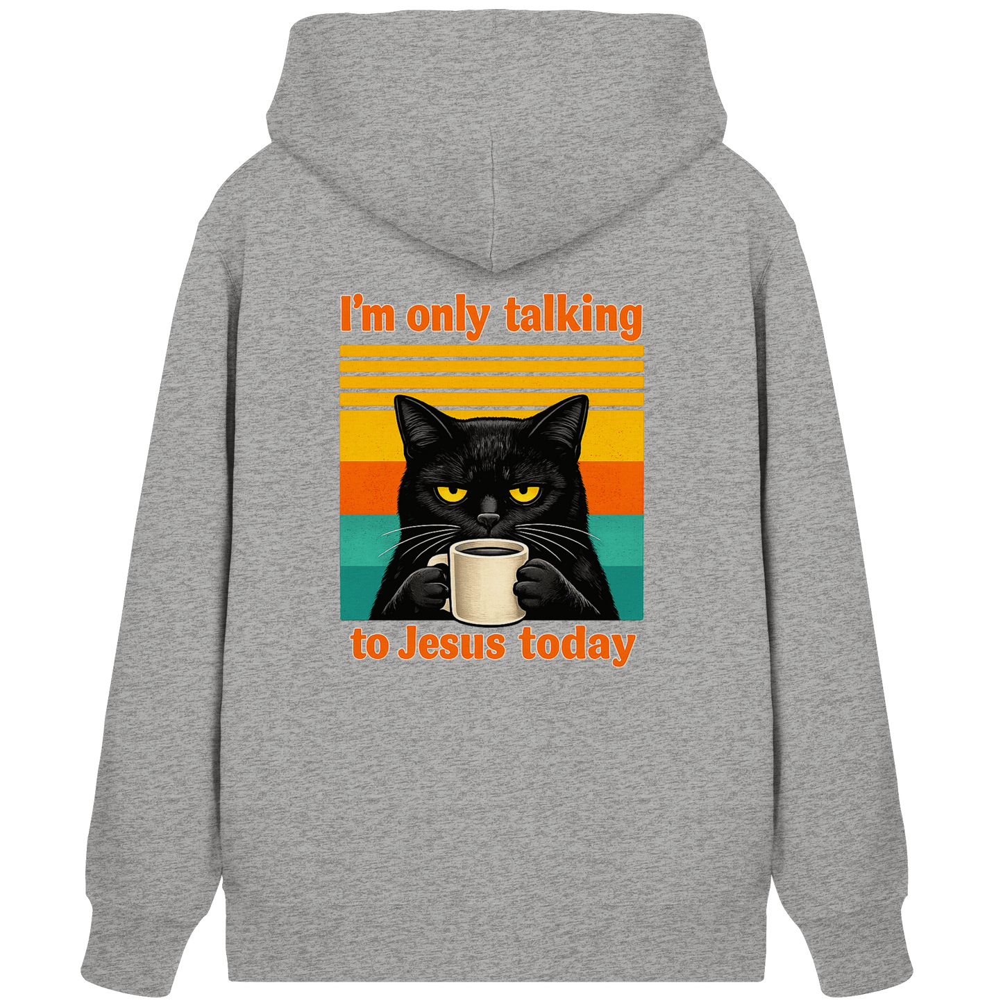 I’m Only Talking to Jesus Today – Grumpy Cat Coffee | Christliches Fun Design - Organic Zipper