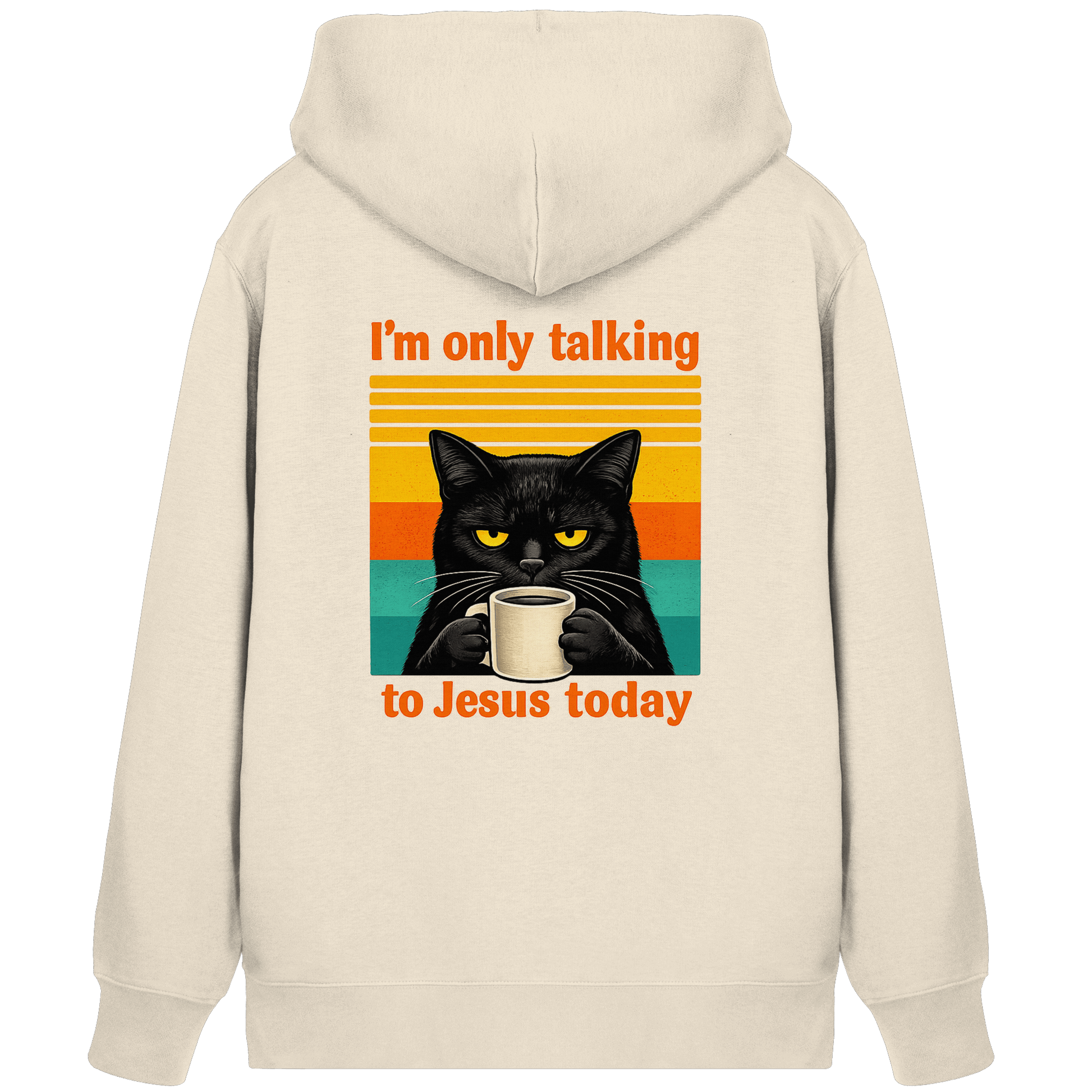 I’m Only Talking to Jesus Today – Grumpy Cat Coffee | Christliches Fun Design - Organic Zipper