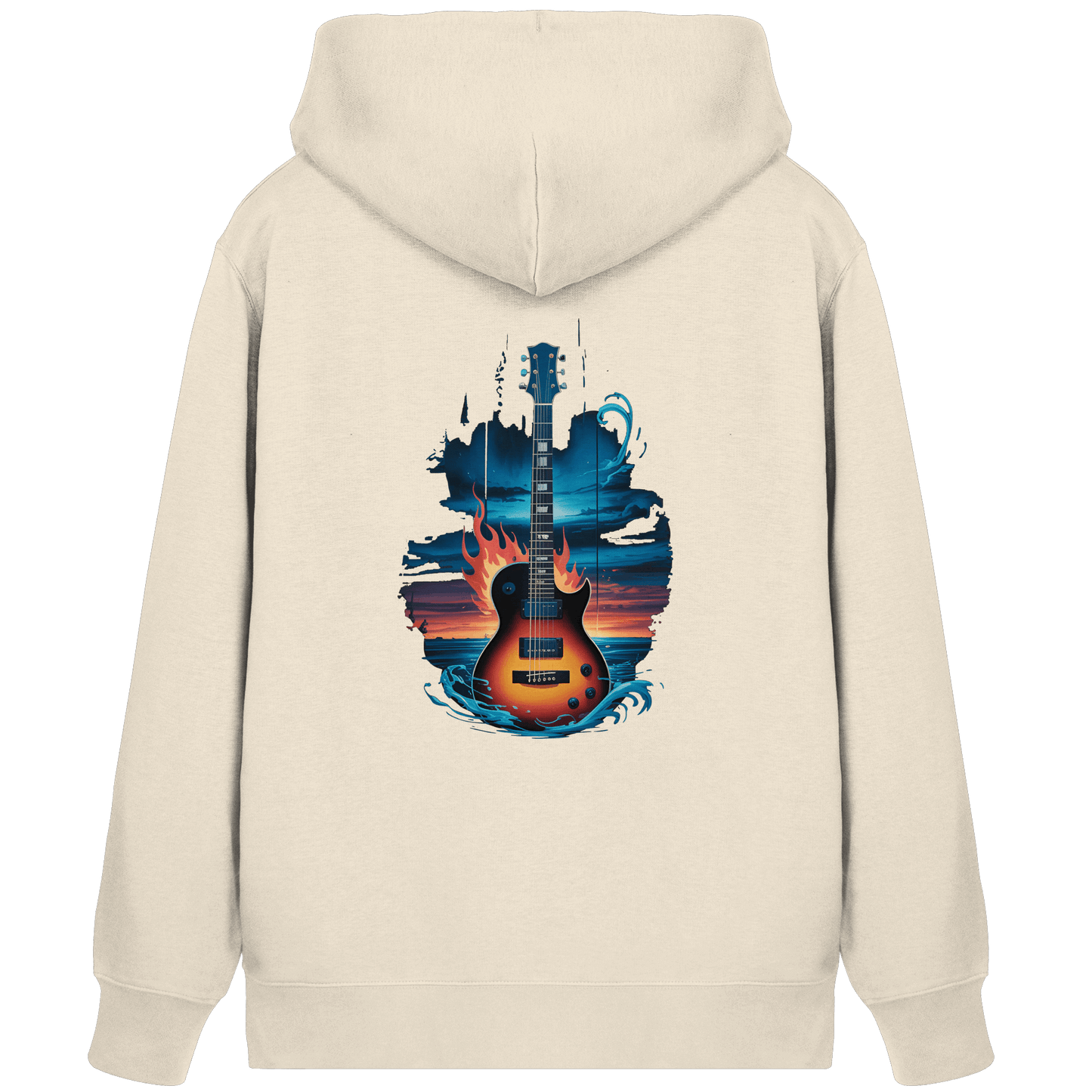 Fire & Water Guitar – Künstlerisches Gitarren Design für Musiker & Worshipper - Organic Zipper