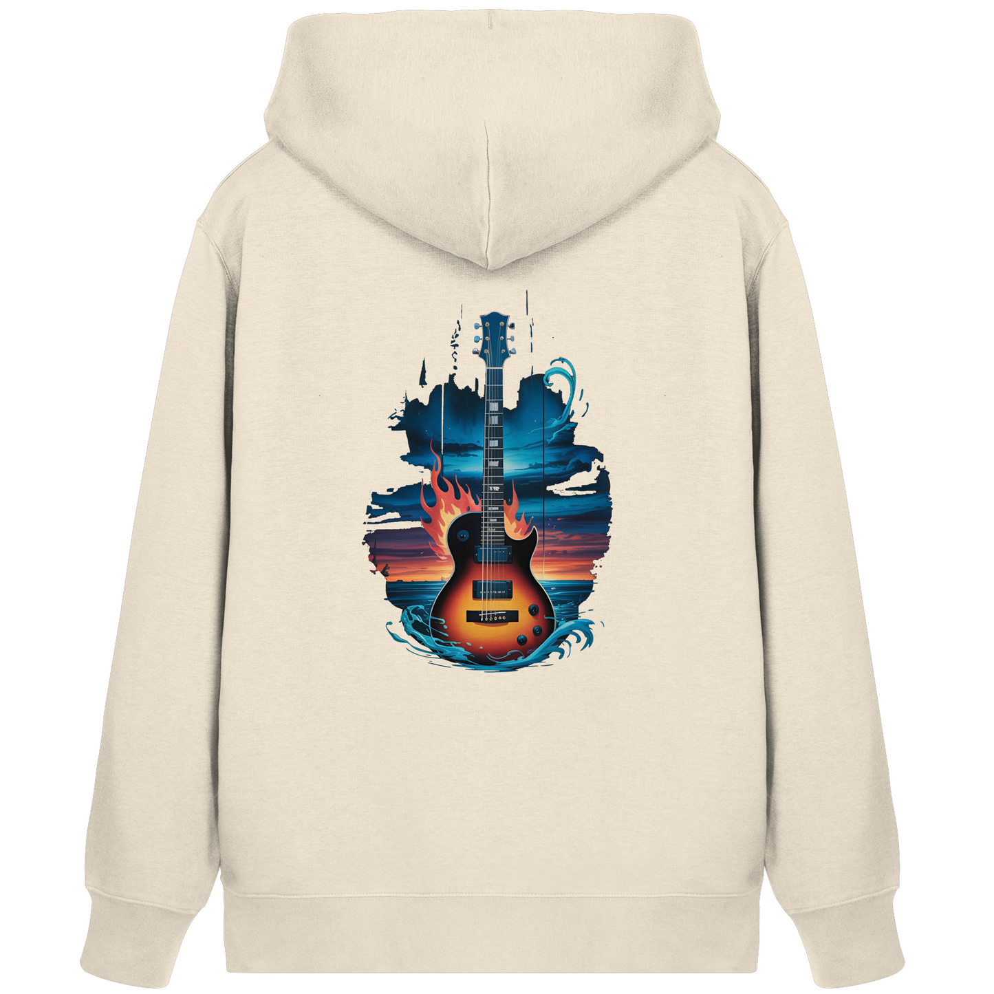 Fire & Water Guitar – Künstlerisches Gitarren Design für Musiker & Worshipper - Organic Zipper